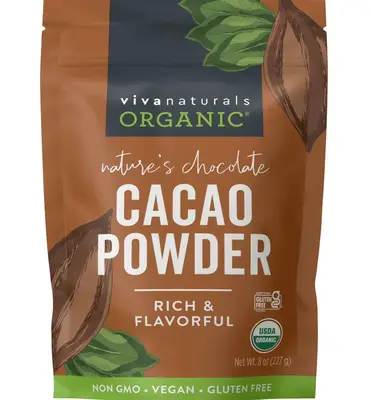 Органічний какао порошок Viva Naturals Organic Cacao Powder 227г (10030) фото 1