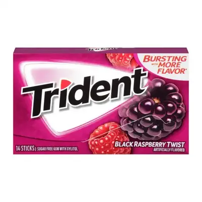 Жвачки Trident black raspberry twist 14 sticks (0617) фото 1
