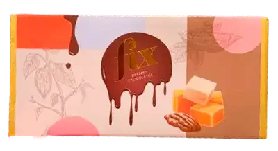 Дубайский шоколад Fix Dessert Chocolatier Bar Blondie Chocolate Shell Golden Caramelized Pecans 200г (8166) фото 1