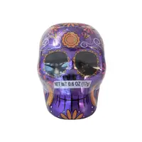 Металический череп с конфетами Halloween Skull Tin with Smarties 17g (фиолетовый)