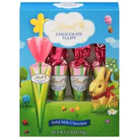 Шоколадные тюльпаны Lindt Easter Solid Milk Chocolate Candy Tulips 4шт, 54г