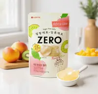 Жевательные конфеты Lotte Zero Sugar Peach Kiwi Jelly Gummies 52г