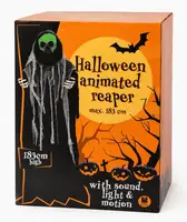 Анимированная декорация Halloween Жнец со звуком 1шт, 183см