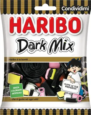 Лакричные жевательные конфеты Haribo Dark Mix 175г (6779) фото 1