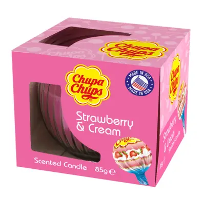 Свічка Chupa Chups Scented Candle Strawberry and Cream 85г (9853) фото 1