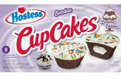 Кекси Hostess Limited Edition Sundae Artificially Flavored CupCakes 8шт, 371г (8742) фото 1