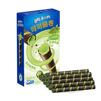 Вафельные трубочки Oreo Cream-Filled Wafers (Matcha Flavor) 50 g (5881) фото 1