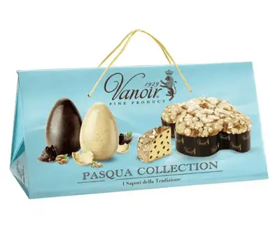 Подарунковий набір Vanoir Pasqua Collection шоколадні яйця та кекс Colomba 1090г (10815) фото 1