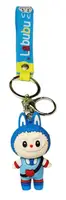 Голубой силиконовый брелок Лабубу Cute Love Backpack Labubu Silicone Keychain 6.9см, 1шт