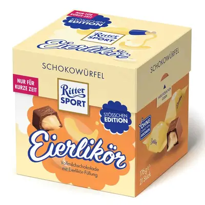 Шоколадные конфеты Ritter Sport Schokowürfel Eierlikör 176г (10712) фото 1