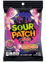 Жевательные конфеты Sour Patch Kids Glow Ups со вкусом клубники и арбуза 190г