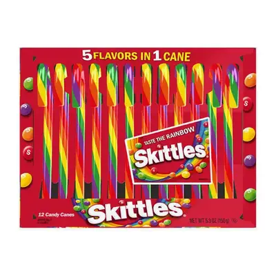 Трости Skittles Candy Canes 5 вкусов в 1 леденце 150g (2262) фото 1