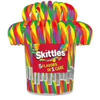 Льодяники Skittles Candy Canes фруктовий мікс 60 шт.