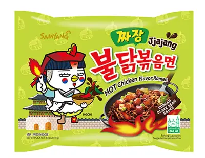 Локшина швидкого приготування Samyang Buldak Ramen Jjajang Hot Chicken Flavor 140 г (7719) фото 1