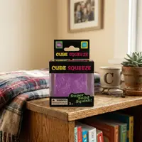 Іграшка-антистрес Сквіш NeeDoh Cube Squeeze Фіолетовий Куб 1шт
