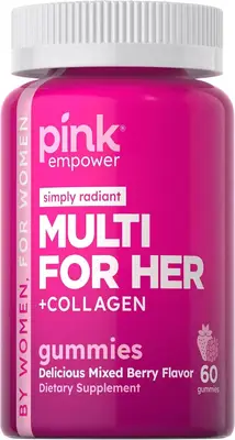 Вітаміни для жінок Nature's Truth Pink Simply Radiant Multi for Her Collagen Gummies 60шт (10693) фото 1