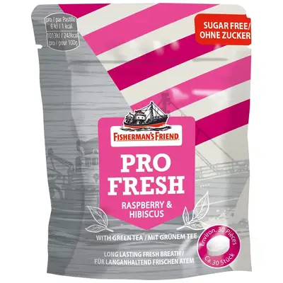 Леденцы Fisherman's Friend ProFresh Raspberry &amp; Hibiskus без сахара 17g (2895) фото 1