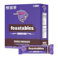 Батончики MrBeast с двойным шоколадом Feastables MrBeast Double Chocolate, 5 х 40 г