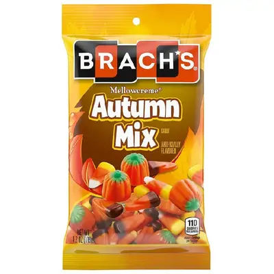 Жувальні цукерки Brach's Halloween Autumn Mix Mellowcreme Pumpkin Candy Corn 119 g (5807) фото 1