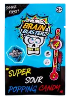 Кислые конфеты Brain Blasterz Super Sour Popping Candy Blue Raspberry 10г