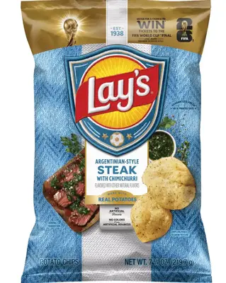 Чипсы Lay's FIFA Argentinian Style Steak With Chimichurri Potato Chips 70.8г (11522) фото 1