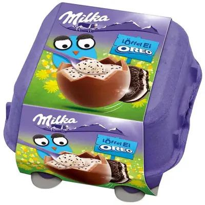 Шоколадные яйца Milka Spoon Eggs Oreo 136g (0291) фото 1