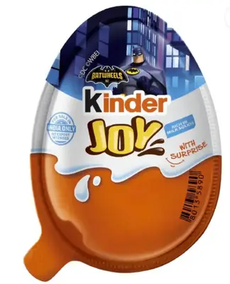 Шоколадное яйцо-сюрприз Kinder Joy Batwheels 20г (9035) фото 1