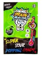 Кислые конфеты Brain Blasterz Super Sour Popping Candy Apple 10г