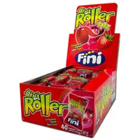 Блок желейних цукерок Fini Roller Strawberry зі смаком полуниці 40 шт.