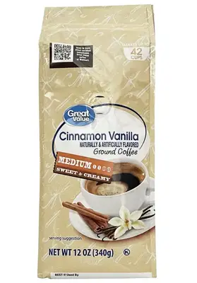 Мелена кава Great Value Cinnamon Vanilla Ground Coffee 340г (11496) фото 1