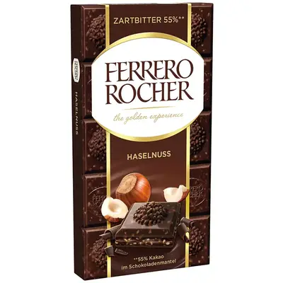 Шоколадка Ferrero Rocher Haselnuss 55% 90g (2148) фото 1