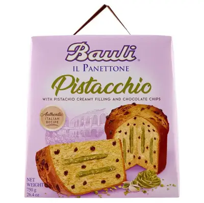 Панеттоне Bauli Panettone Pistacchio с фисташковым кремом и кусочками темного шоколада 750 г (7747) фото 1