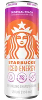 Энергетический напиток Starbucks Iced Energy Zero Sugar Tropical Peach 355 мл