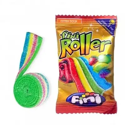 Кислі жувальні цукерки Fini Roller Райдуга 20г (7173) фото 1