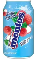 Негазированный напиток Mentos Salty Lychee с кусочками желе 340мл