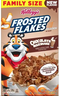 Сніданок з сухого завтраку Kellogg's Frosted Flakes Chocolate Milkshake Family Size, 629г (6651) фото 1