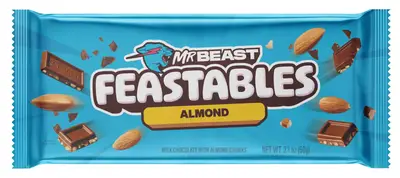 Шоколад Feastables Mr Beast Bar Almond Chunks 60г (7896) фото 1