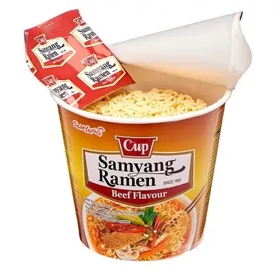 Локшина швидкого приготування Рамен Samyang Ramen Beef flavour Cup 65g (5105) фото 1