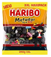 Жевательные конфеты Haribo Licorice Matador Dark Mix Maxi Pack 340г