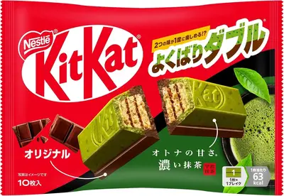 Шоколадные мини-батончики KitKat Yokubari Double Adult Sweet Matcha Original 10шт х 11.3g (8050) фото 1