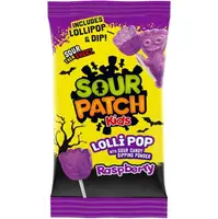 Леденцы с кислой посыпкой Sour Patch Kids Raspberry Lollipops 1шт.