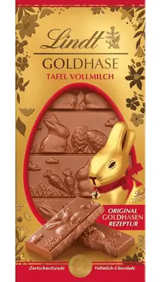 Шоколад Lindt Goldhasen Tafel Vollmilch 120г (10518) фото 1