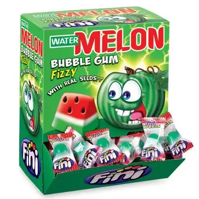 Блок жвачек Fini Watermelon Fizzy Bubble Gum 200 шт (1287) фото 1