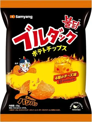 Чіпси Samyang Buldak 4 Cheese Potato Chips 55г (7260) фото 1