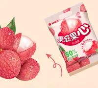Китайські жувальні цукерки Orion Peelable Lychee Flavor Gummy Candy Лічі 17г