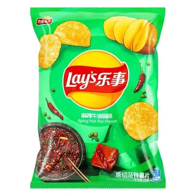 Чіпси Lay's Hot and Spicy Hot Pot Flavor Potato Chips - 70g (5888) фото 1