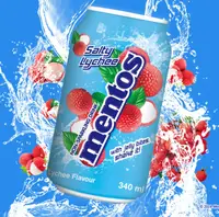 Негазований напій Mentos Salty Lychee зі шматочками желе 340мл
