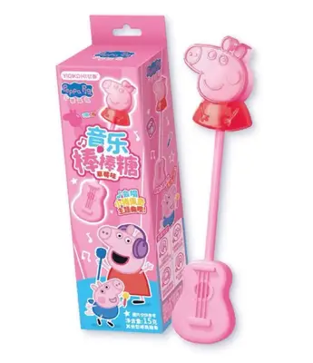 Льодяник Huanledubou Audio Lollipop Strawberry Flavour Peppa Pig 15г (10943) фото 1