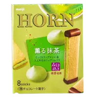 Печенье Meiji Horn Kaora Matcha Chocolate Biscuit Sandwiches, 53г