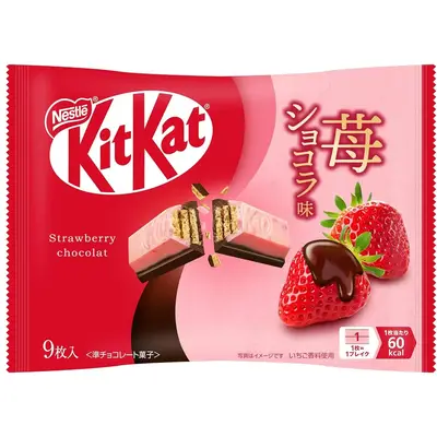 Шоколадні батончики Kit Kat Choco Strawberry Chocolate 9шт 104г (10646) фото 1